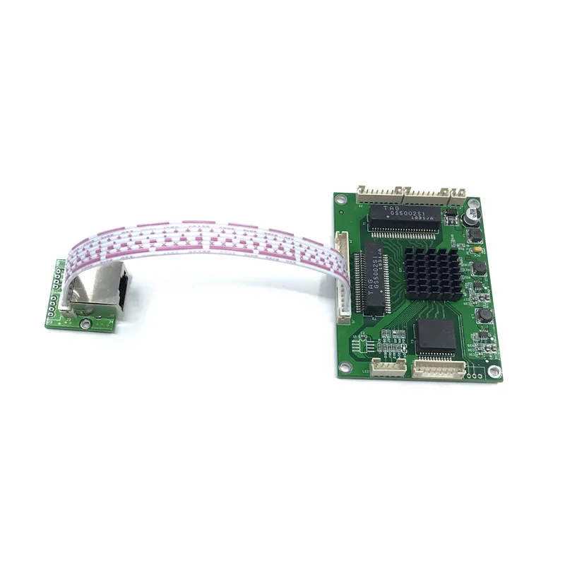 Промышленный сорт мини-3/4/5-разъемное зарядное usb-устройство для полный гигабитный коммутатор для преобразования 10/100/1000 Мбит/с модуль передачи оборудования слабый коробка модуль коммутатора - Цвет: With adapter module