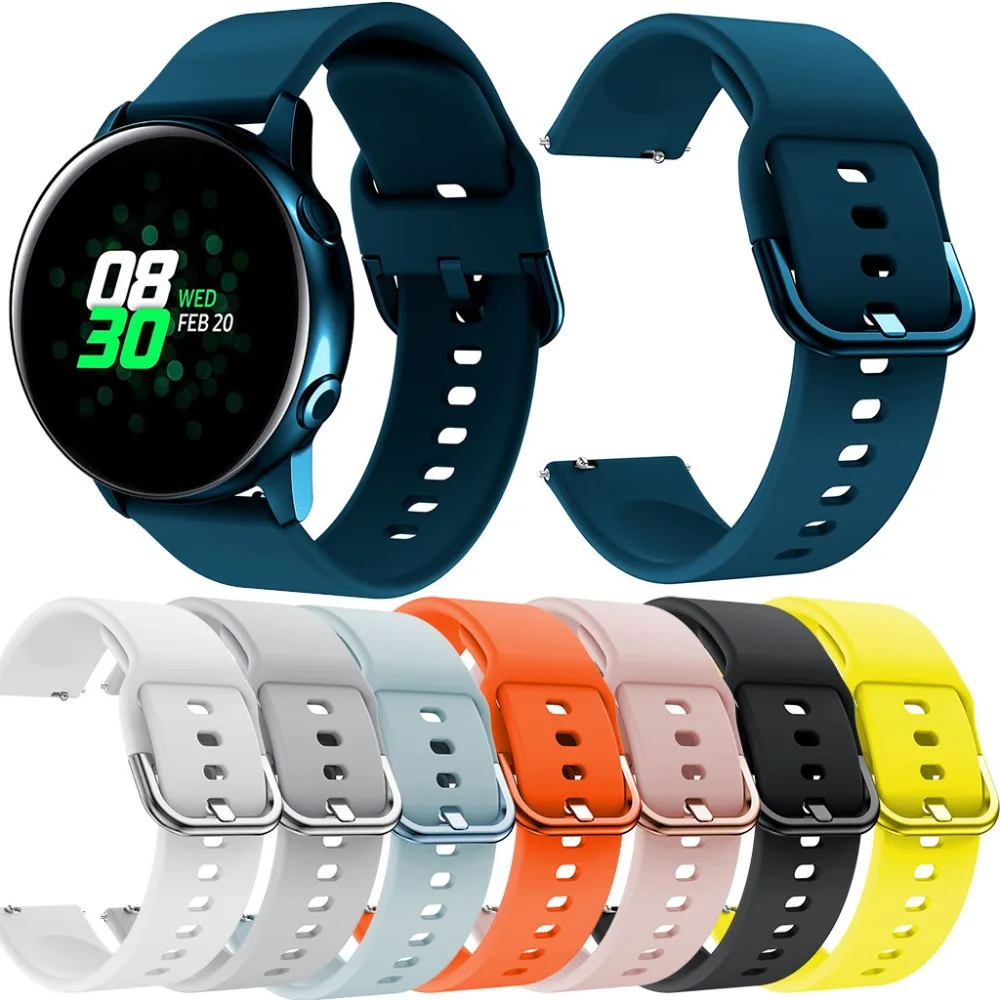 

Band Strap for Samsung Galaxy Watch active Sports Soft Silicone Replacement Bracelet Smart Watchband Accessories