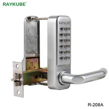 RAYKUBE водонепроницаемые дверные замки с паролем Механическая цифровая клавиатура с паролем без ключа дверной замок из цинкового сплава R-280A
