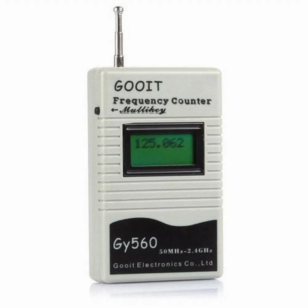 GY560 частотомер счетчик тестер для двухстороннее радио приемопередатчик GSM 50 МГц-2,4 ГГц 7 значный ЖК-дисплей Дисплей с измерителем сигнала