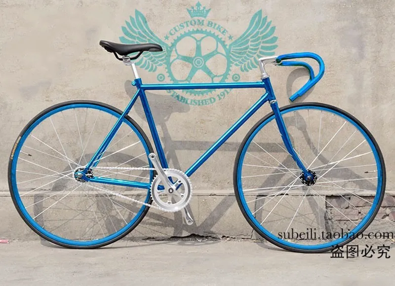Perfect Road Bicycle  Fixed Gear Bike  Customize Completed fixie Bike, student Bicycle green frameType 700C wheel   52CM frame 8