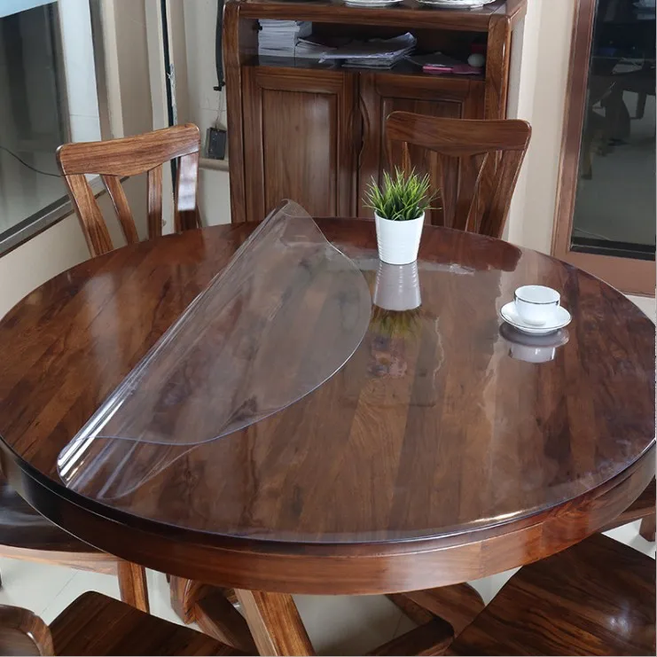 PVC Tablecloth Table Cover Round Desk Soft Glass Waterproof Kitchen Dining Room Home Round Table cloth 60-90cm 1.5mm PVC Tablecloth Table Cover Round Desk Soft Glass Waterproof Kitchen Dining Room Home Round Table cloth 60-90cm 1.5mm
