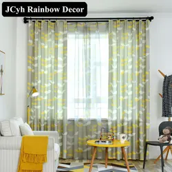 Modern Gray Leaf Blackout Curtains For Living room Blackout Window Curtains For Kids Bedroom Cortinas Tende Rideau Blinds Drapes Modern Gray Leaf Blackout Curtains For Living room Blackout Window Curtains For Kids Bedroom Cortinas Tende Rideau Blinds Drapes
