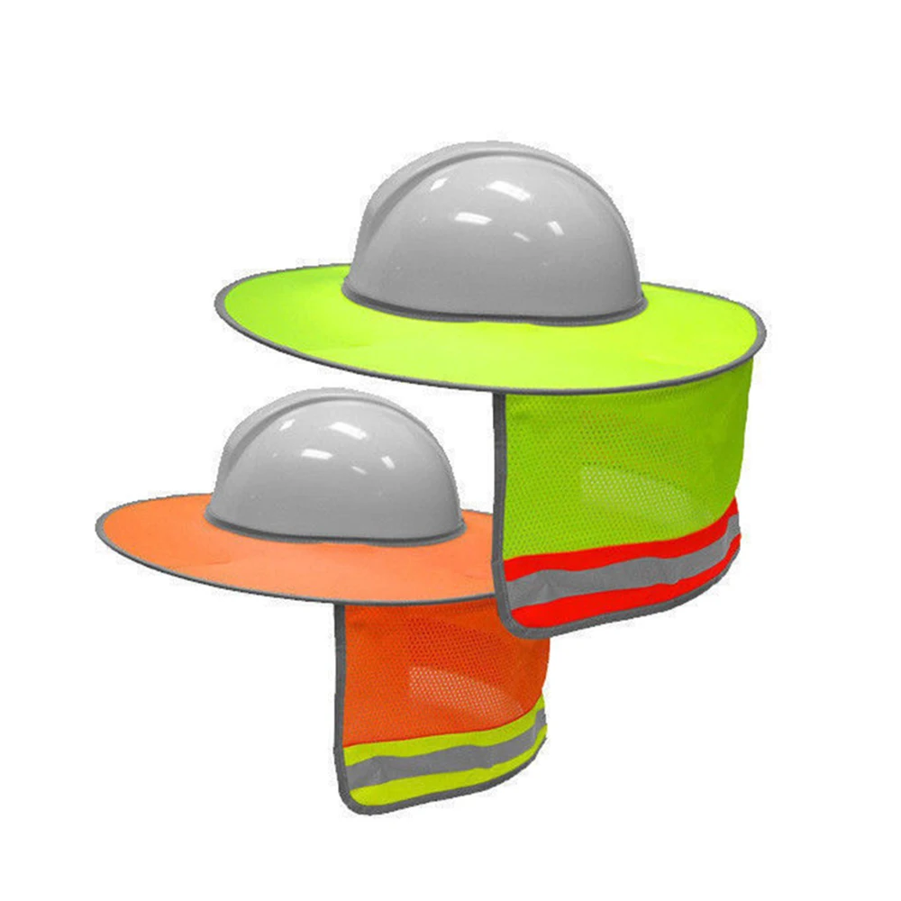

Sunshade Outdoor Construction Safety Hard Hat Sun Shade Neck Shield Reflective Stripe Protective Helmets Shield