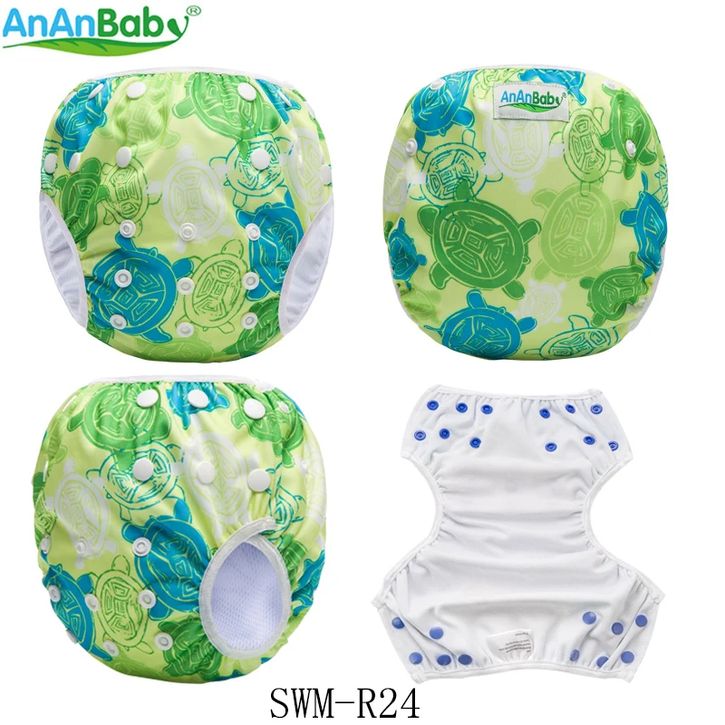 Ananbaby 2018 Popular Swim Diaper for Babies Reusable Swimwear Training Pants Swimming Pool