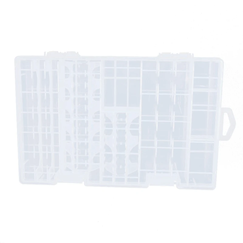 

Multi-section Transparent Plastic Battery Storage Box Large Household Goods On The AA and AAA Battery Sorting Box