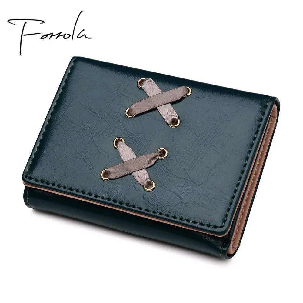 

Women Design Leather Tri-fold Wallet Fashion Lady Portable Small Solid Color Change Purse Hot Female Carteras Money Card Holder