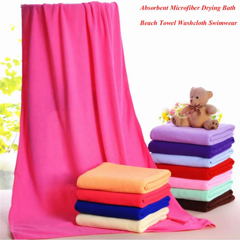 

1Pcs Hot Sale Soft Absorbent Microfiber Bath Beach Towel Drying Washcloth Swimwear Shower Fashion Towel 70*140cm Drop Shipping