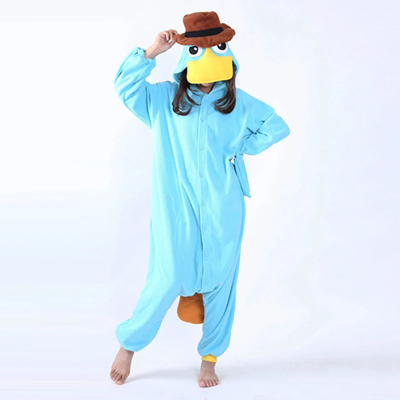 Pigiama Unisex Perry L'Ornitorinco Costumi Onesies Mostro Cosplay Pigiama Pigiama per Adulti Tuta da Notte per Animali
