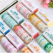 10 шт./лот листья фольга сетка цветочный милый бумажный маскирующий набор декоративного скотча Васи японские канцелярские принадлежности для скрапбукинга