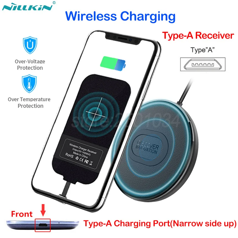 Nillkin Wireless Charging for Xiaomi Redmi Note 4X 5A 6A 6 5 Pro Qi Fast Wireless Charger+Receiver for Samsung A6 2018 J5 J7 Pro Nillkin Wireless Charging for Xiaomi Redmi Note 4X 5A 6A 6 5 Pro Qi Fast Wireless Charger+Receiver for Samsung A6 2018 J5 J7 Pro