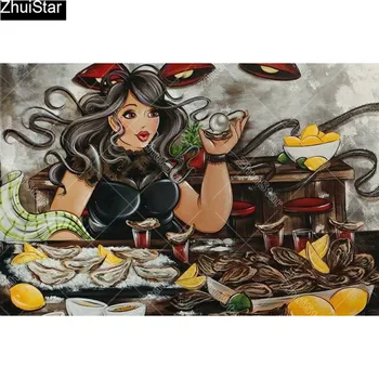 

Full Square 5D DIY Diamond Painting "Fat woman" Embroidery Cross Stitch Mosaic Home Decor Gift CJ17