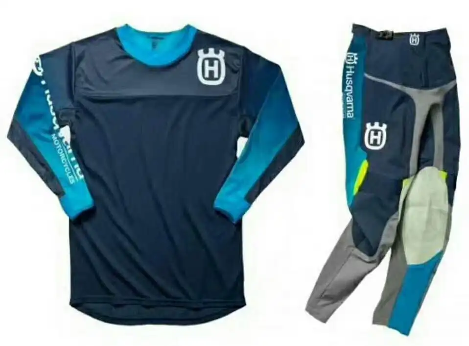 

2019 Motocross Racing Suit Off Road Husqvarna GOTLAND MTB MX Racing Jersey Pants Motorcycle Combo Jersey Pants long Sleeve suit