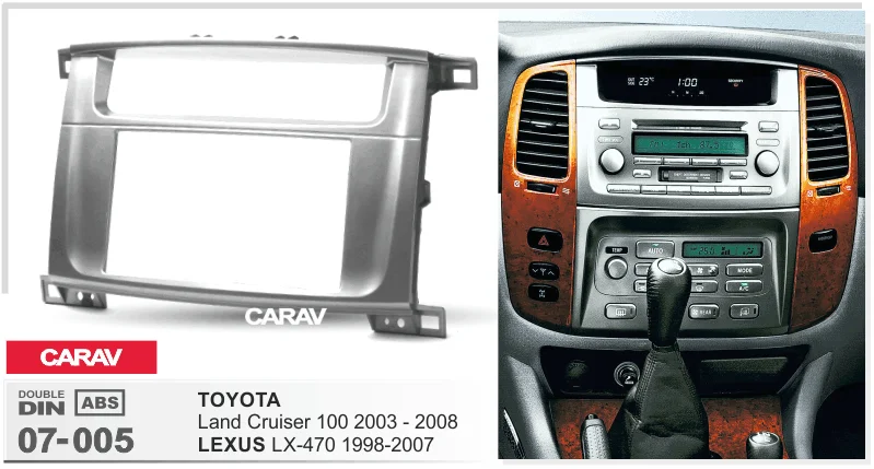 CARAV 07-005 op качество Радио Фризовая для LX-470 2002 up/Land Cruiser 100 стерео Фризовая тире CD отделка Установка комплект