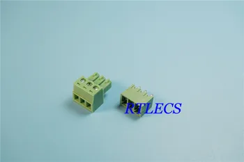 

50Sets 3 Position 3.81 mm 0.150" Terminal Block Header Male Pins Shrouded Vertical through hole PCB + Plug Female Sockets Screw
