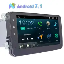 Car Stereo Android 7.1 Bluetooth GPS Double Din In Dash Sat Navigation Vehicle Head Unit for VW Volkswagen Jetta+Free Canbus