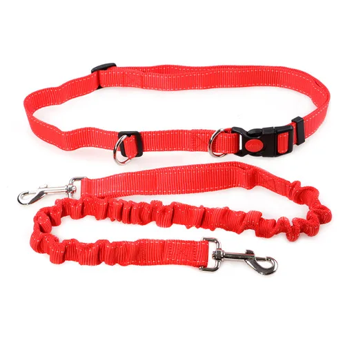 Dog Training Multifunction Elastic Nylon Belt Running Dog Leash