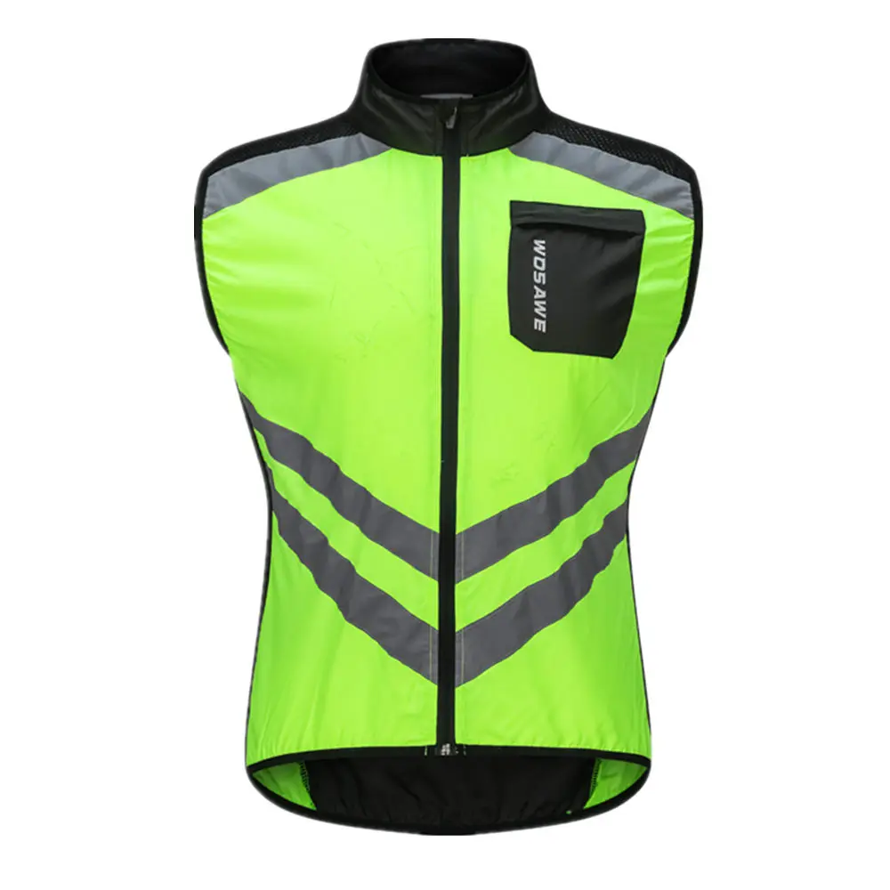 WOSAWE велосипедные куртки для мужчин без рукавов плотное пальто высокая видимость Светоотражающая верхняя велосипедная Одежда MTB велосипедная ветровка - Цвет: BL208