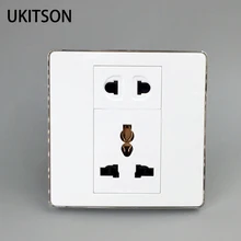 Quality White Frame Panel 2 Pins 3 Holes Electric Power Socket For Worldwide Using Plug Outlet