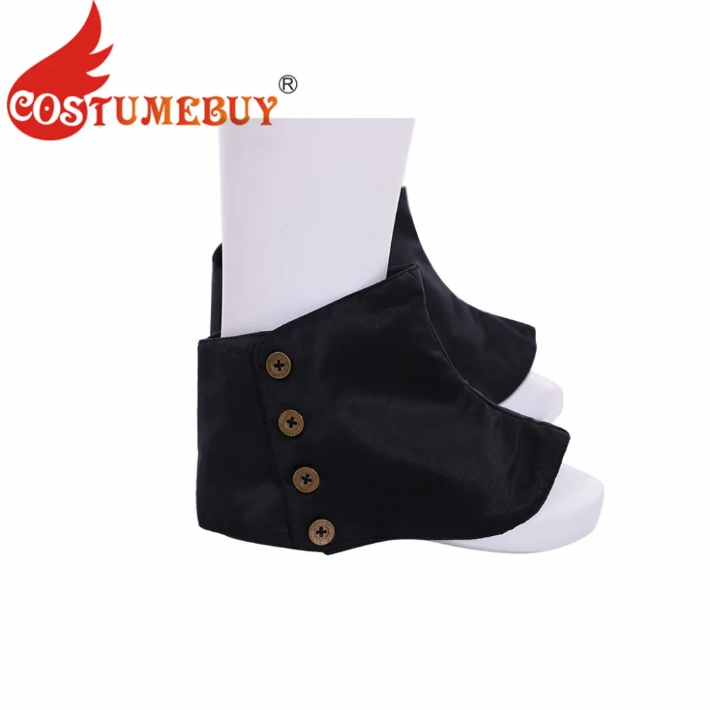 

CostumeBuy Men's Medieval Shoes Covers Victorian Historical Retro Premium Cotton Canvas Buttons Spats L320