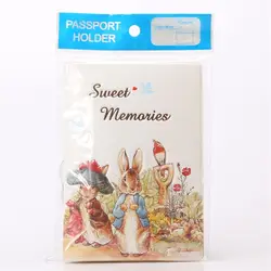 Кролик питер сладкие воспоминания обложка для паспорта ID карты держатель 3D дизайн пвх кожа визитная карточка сумка владельца паспорта 14 *