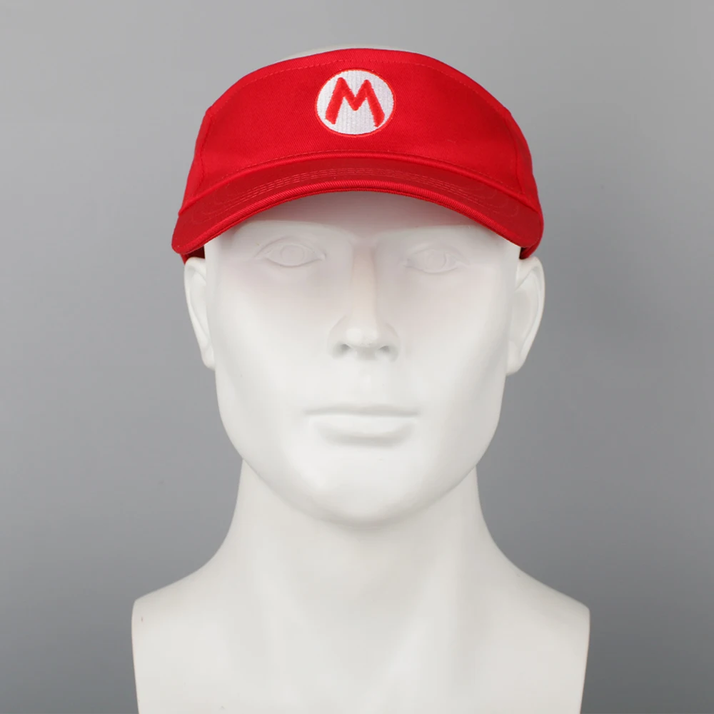 2018 Mario Tennis Ace Mario Tennis Cap Mario Adjustable Sun Visor Sport Golf Hat Cosplay Costume Accessories (3)