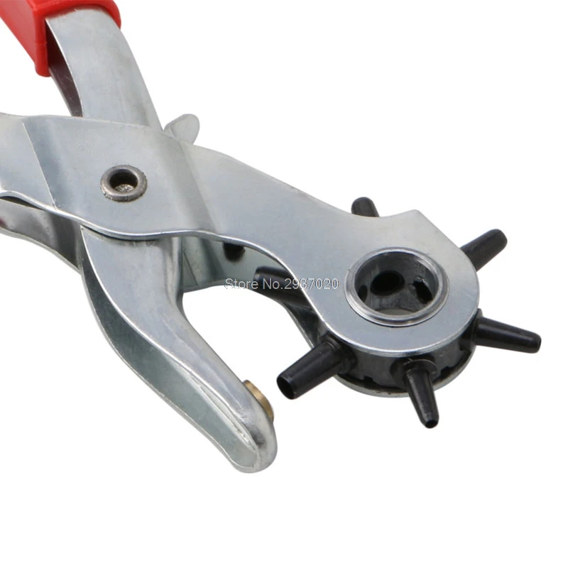 

Heavy Duty Revolving 6 Hole Leather Belt Paper Eyelet Cut Plier Punch Craft Tool