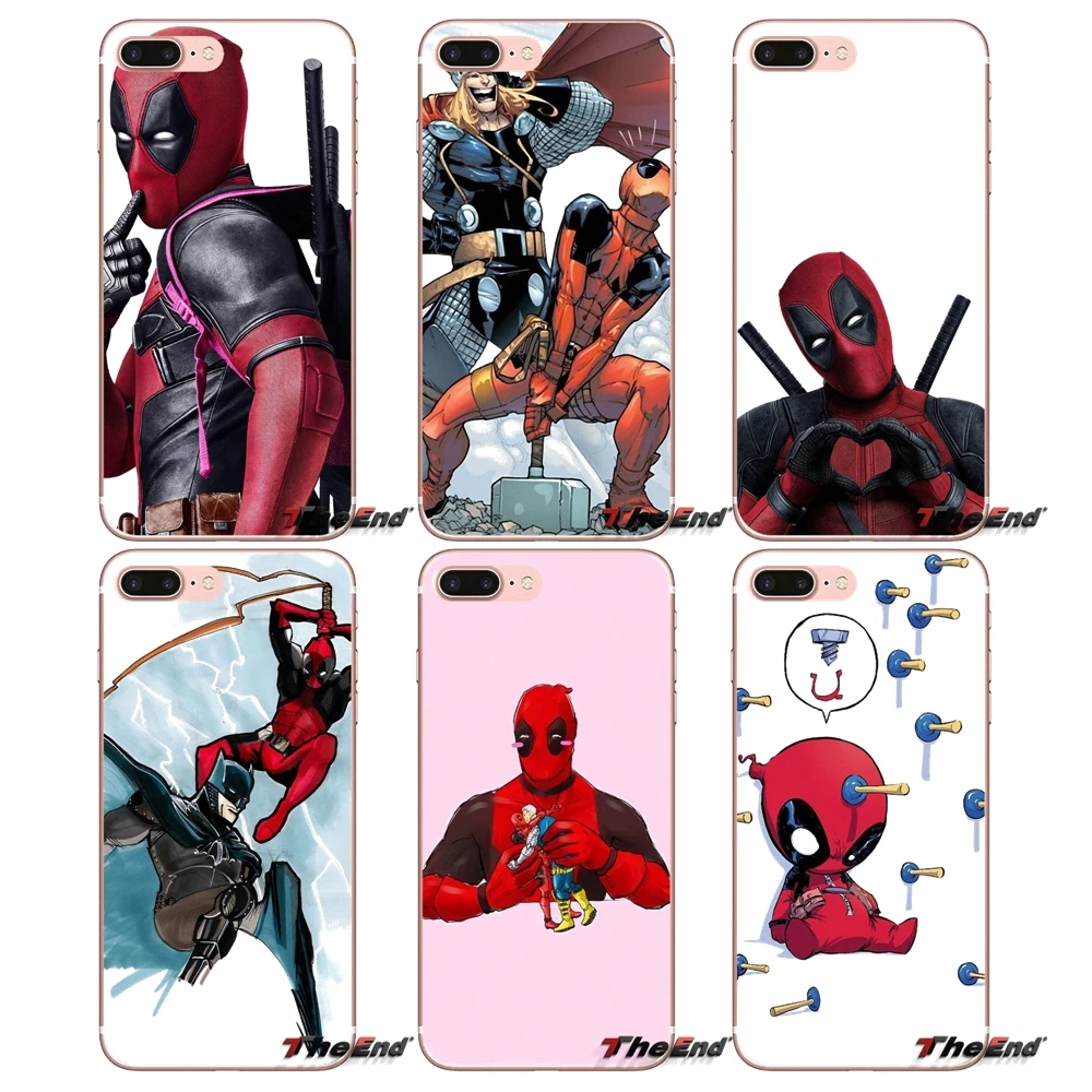 Сверхтонкий чехол для Sony Xperia Z Z1 Z2 Z3 Z5 compact M2 M4 M5 E3 T3 XA Aqua LG G4 G5 G3 G2 Mini Capa Super Cool Marvel Deadpool