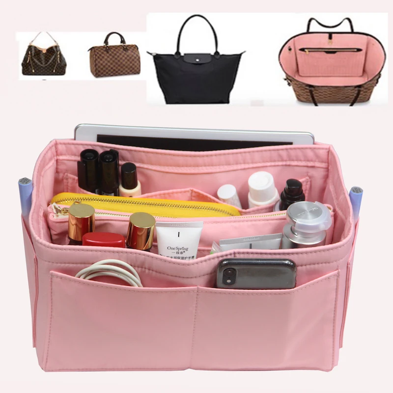 

Neverfull MM PM GM Speedy 30 Purse Organizer waterproof Oxford Cloth Handbag Organizer Bag In Bag Tote w/Detachable Zip Pocket