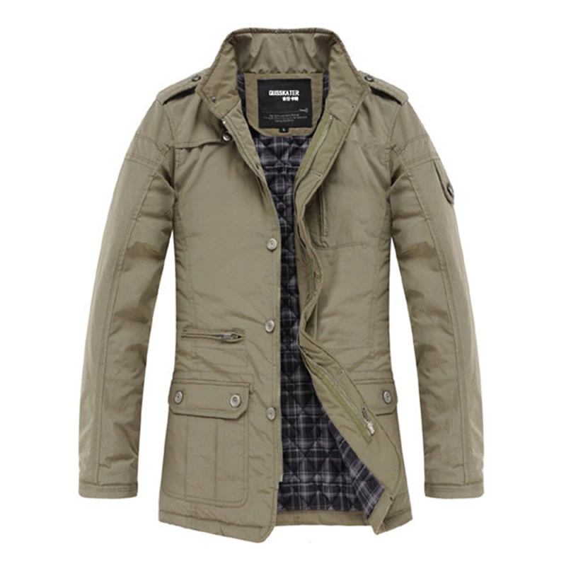 Pandaie-Mens Product Long Coat Men Winter.Men Winter Camouflage Blouse Thickening Coat Outwear Top Blouse Plus Size