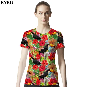 

Bird Shirt Flower Shirt Women Short Sleeve 3d Print Tshirt Hip Hop T-shirt Rock Fashion 2017 Brand Clothes High Quality Parrot