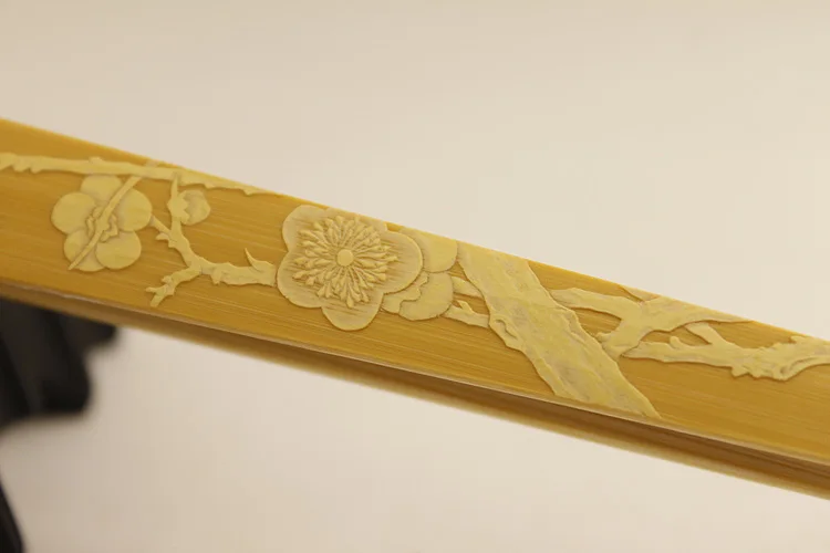 Baru Disekap Hijau Ukiran Bambu Fan Rib Plum Bunga Lukisan Baru Disekap Hijau Ukiran Bambu Fan Rib Plum Bunga Lukisan