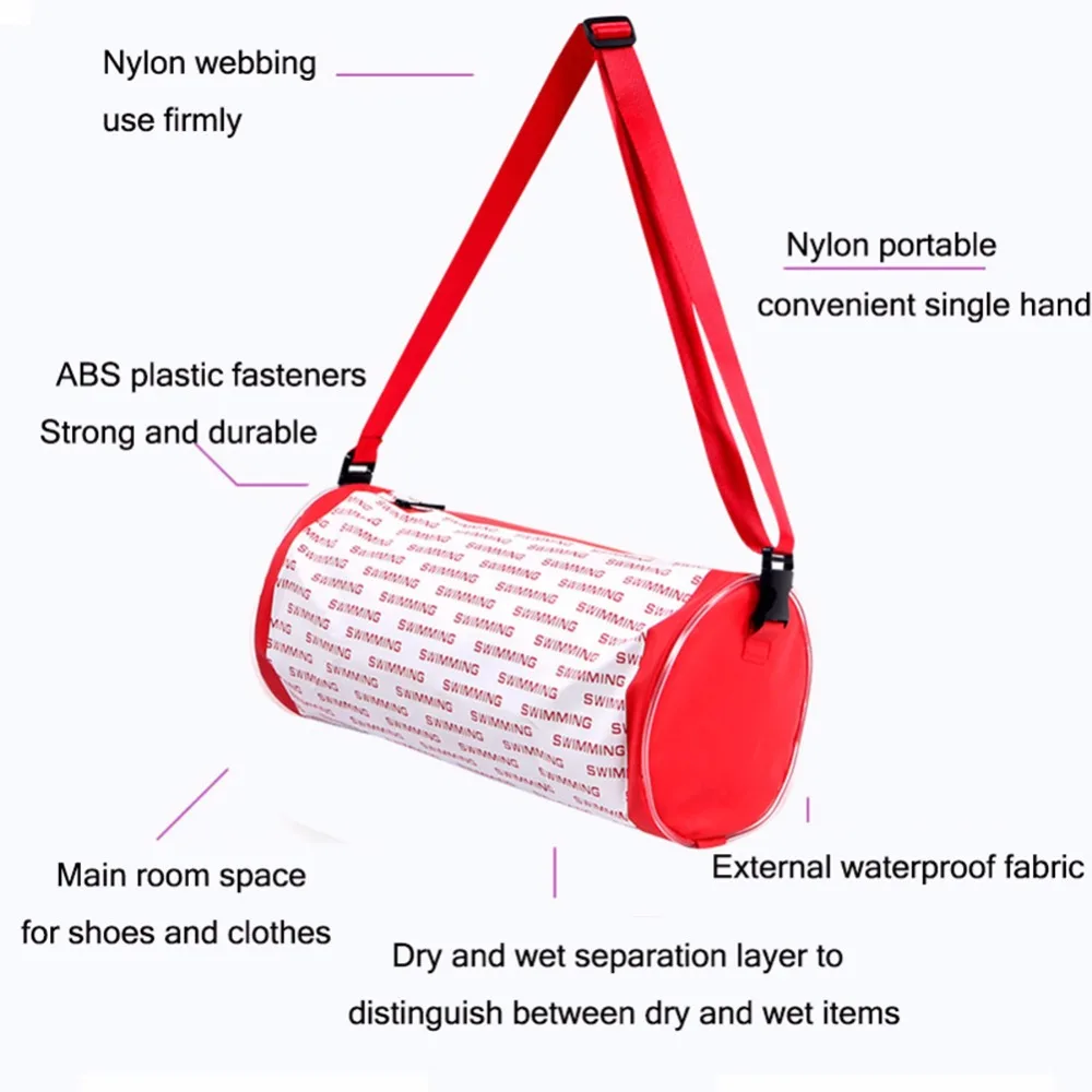 Легкие сумки для фитнеса, спортивные сумки для спортзала, водонепроницаемые дорожные сумки для хранения, сумки для плавания, Цилиндрические сумки на плечо