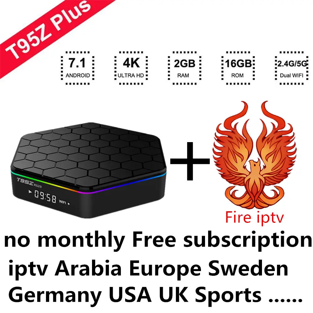  Free IPTV subscription tv box lifetime free T95Z Android Tv Box iptv Italy Germany Europe France Ar - 32942210840