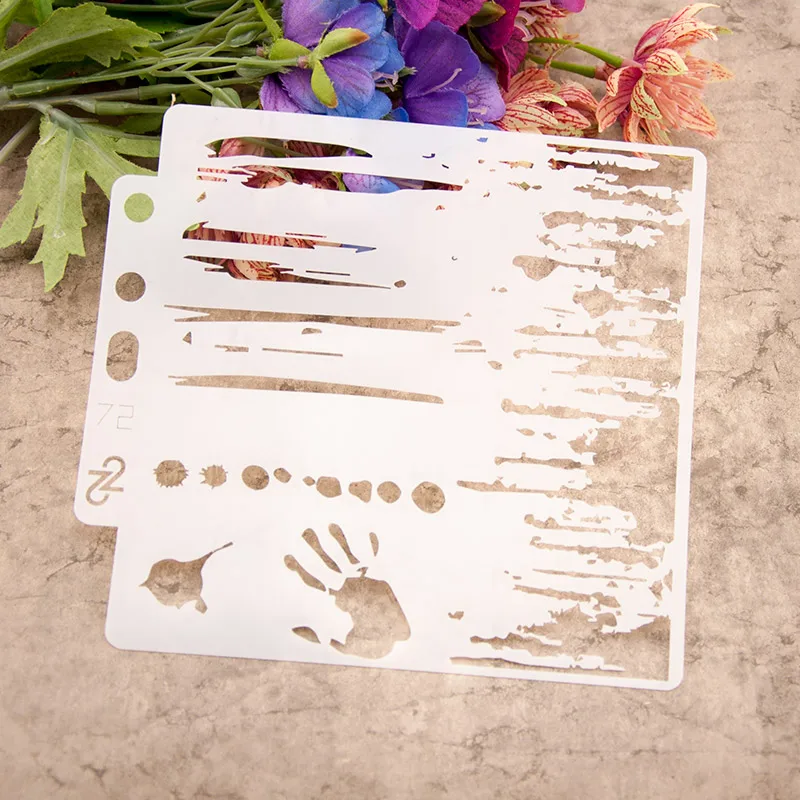 

13cm 5.1" Hand Ink Print DIY Layering Stencils Painting Scrapbook Coloring Embossing Album Decorative Card Template