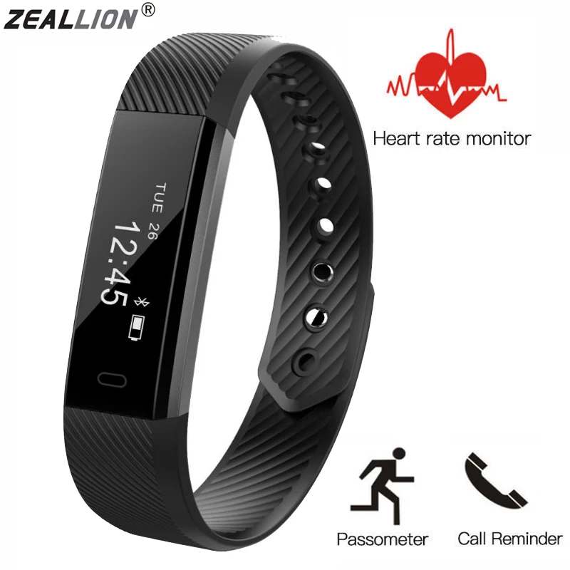 

ZEALLION Hot SmartBand ID115HR Large screen long standby screen Waterproof Fitness Blood Pressure Heart Rate For Android IOS