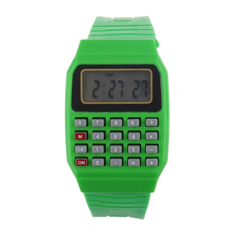 Clok силиконовые многофункциональные электронные наручные часы-калькулятор с датой детские часы для часов детские наручные часы