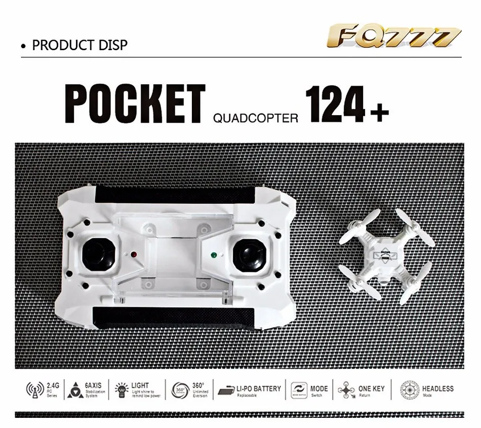 FQ777 124 RC Drone 2 4 г 4CH 6 оси гироскопа RTF 3D Eversion удаленного Управление карман Quadcopter