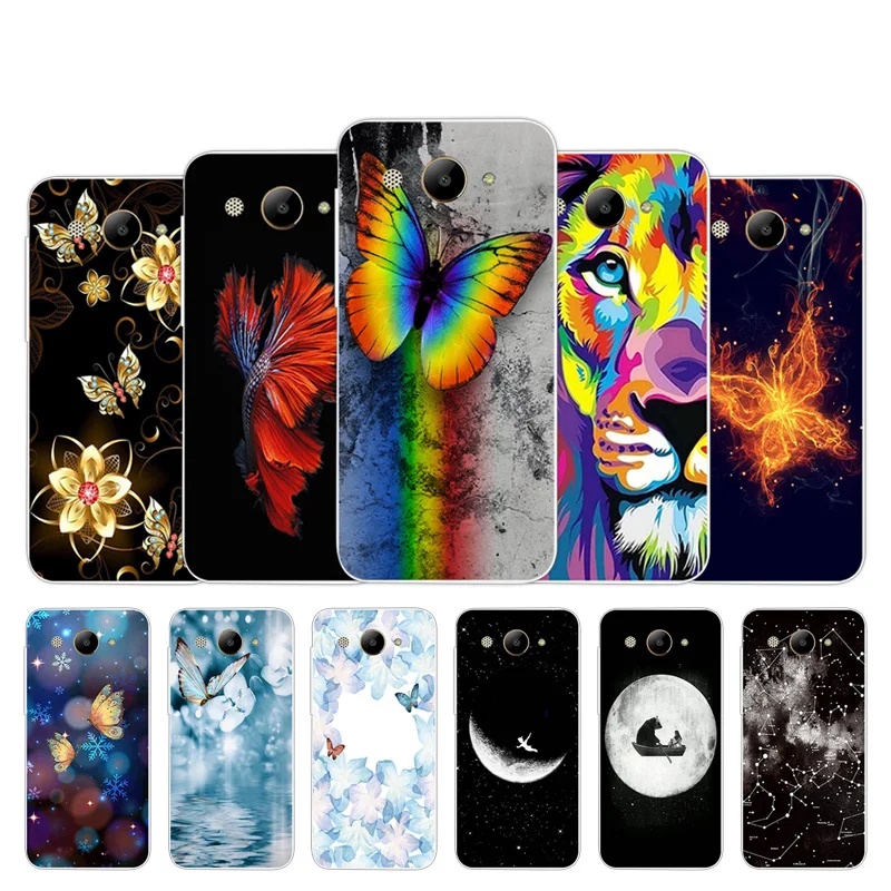 

for Huawei Y3 2017 / Y5 Lite 2017 Black Matte Cover Butter Design 5.0" for Huawei MT6737M CRO-L02 CRO-L22 Soft Silicon Case