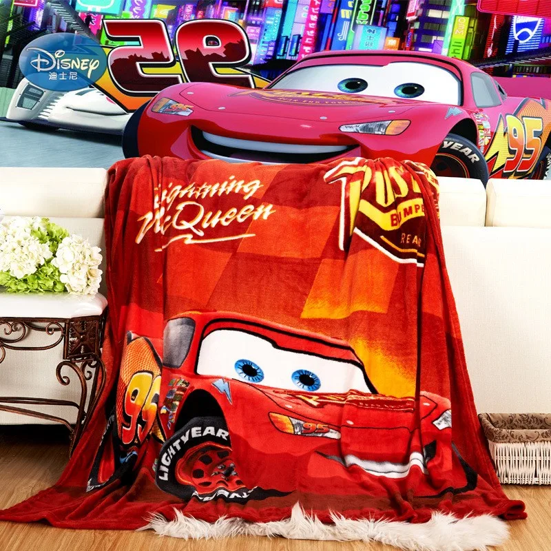 Goede Disney Cars Deken Gooi Lightning Mcqueen Coral Fleece Deken Auto Nemen De Race voor Peuter Kinderen Jongens Gift Twin Size