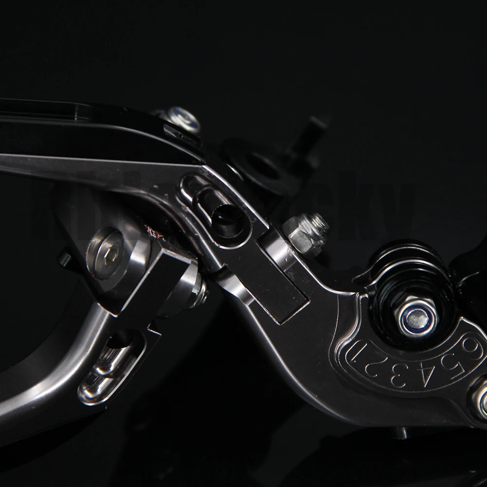 С логотипом черный + Титан ЧПУ Регулируемая мотоцикл тормозной рычаг сцепления для Suzuki GS500 GS 500 1989-2008 2003 2004 2005 2006 2007