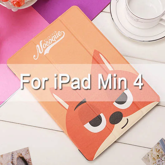 Чехол-подставка из искусственной кожи с рисунком для ipad Air 2 air1 для ipad 9,7 Smart Funda Tablet складной чехол для ipad 2 3 4 mini 12345 - Цвет: for iPad mini4