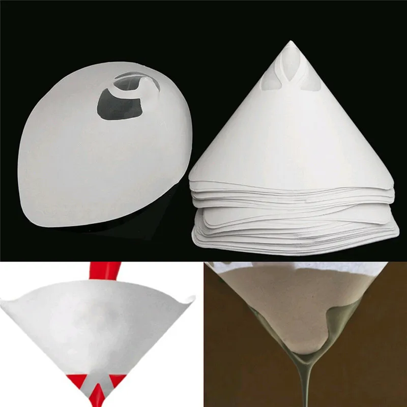 

230pcs Car Nylon Conical Paper 100 Mesh Paint Strainer Filter Purifying Cup SDF-SHIP