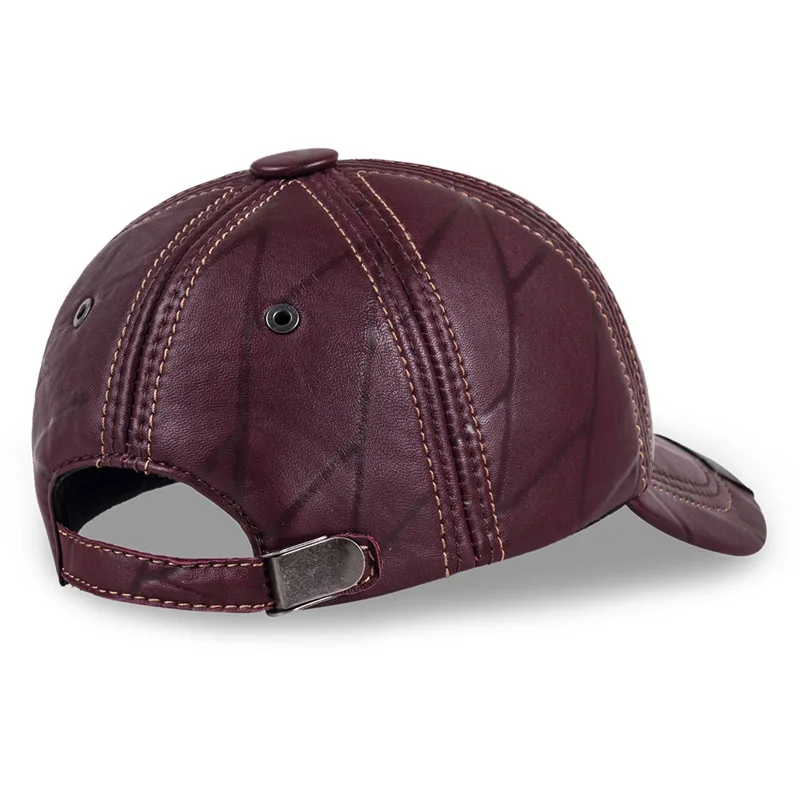 HL099 Натуральная кожа Мужская шапочка из спандекса шляпа бейсболка мода для мужчин из натуральной кожи прочные регулируемые кепки/Шапки