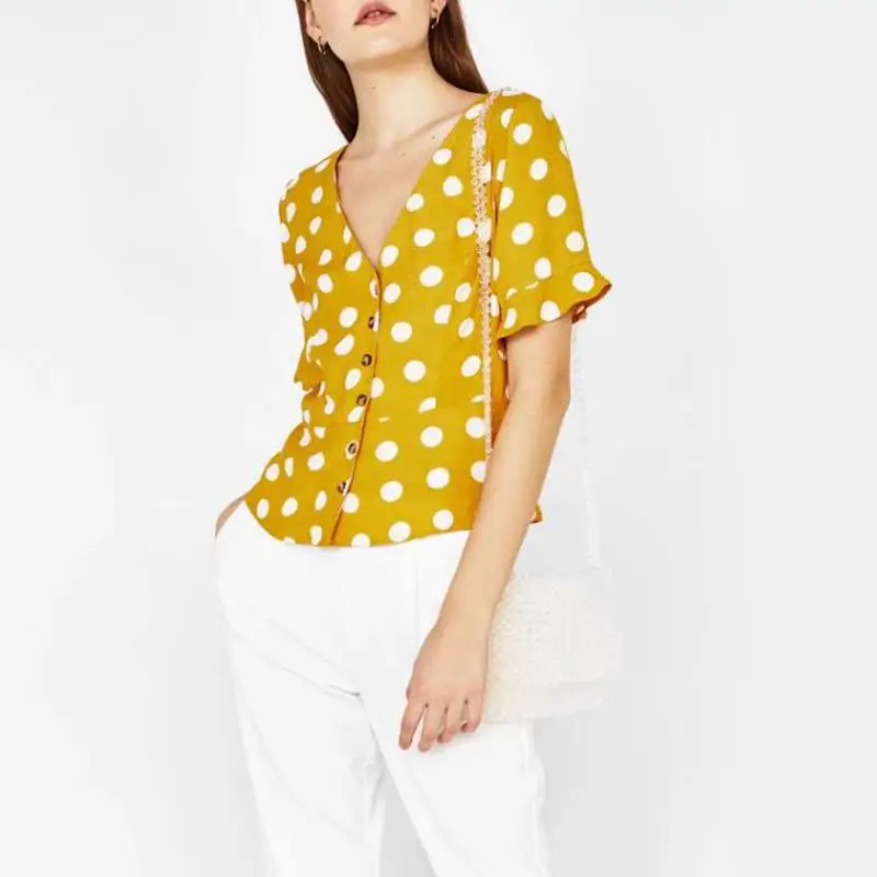 Blusas mujer de moda 2018 женская блузка с коротким рукавом camisa feminina blusas синяя одежда