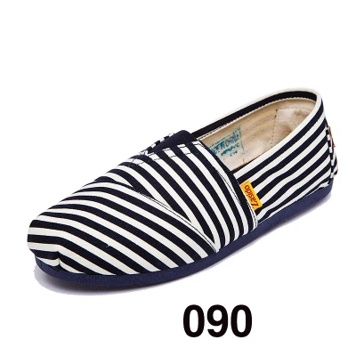 Blue pinstripes Женские модные туфли на плоской поверхности для ленивых, эспадрильи, Женская парусиновая обувь, женские лоферы, эспадрильи, женская обувь на плоской подошве, Размеры 35-44 - Цвет: Blue pinstripes