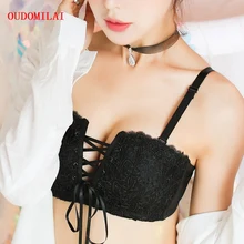 OUDOMILAI мягкий комплект нижнего белья пуш-ап сексуальный бюстгальтер для молодых женщин с половинной чашкой японский бюстгальтер с регулируемой вышивкой