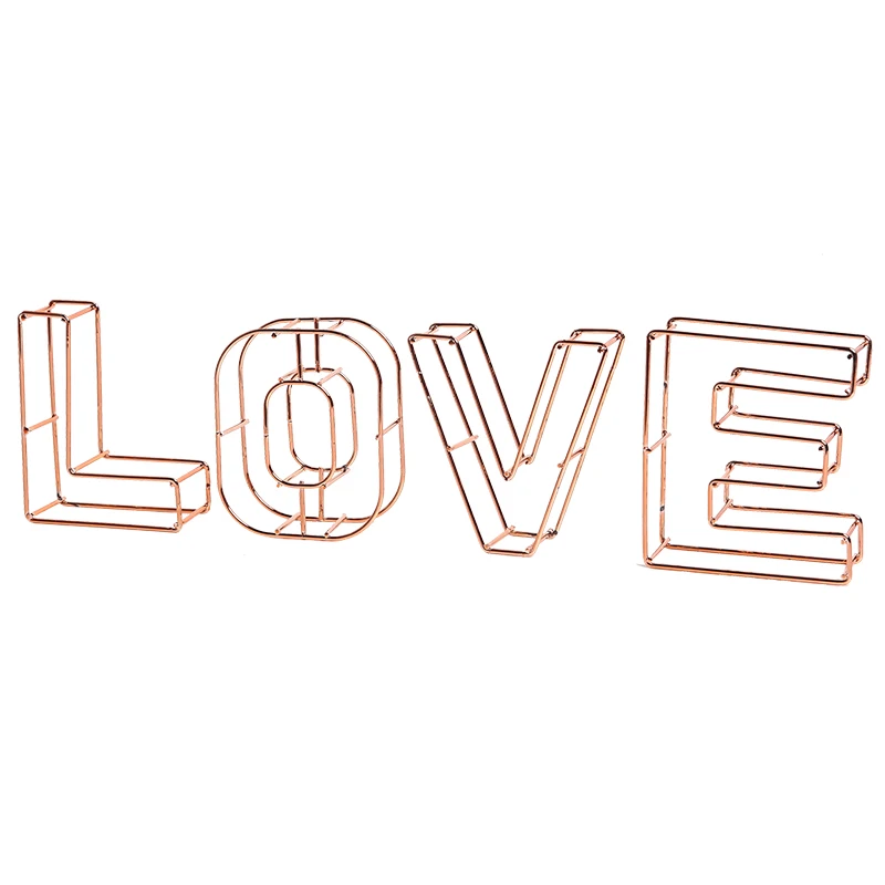 

Scandinavian Gold Iron letter small pendant living Room bedroom adornment Creative Romantic love furnishings letras metal