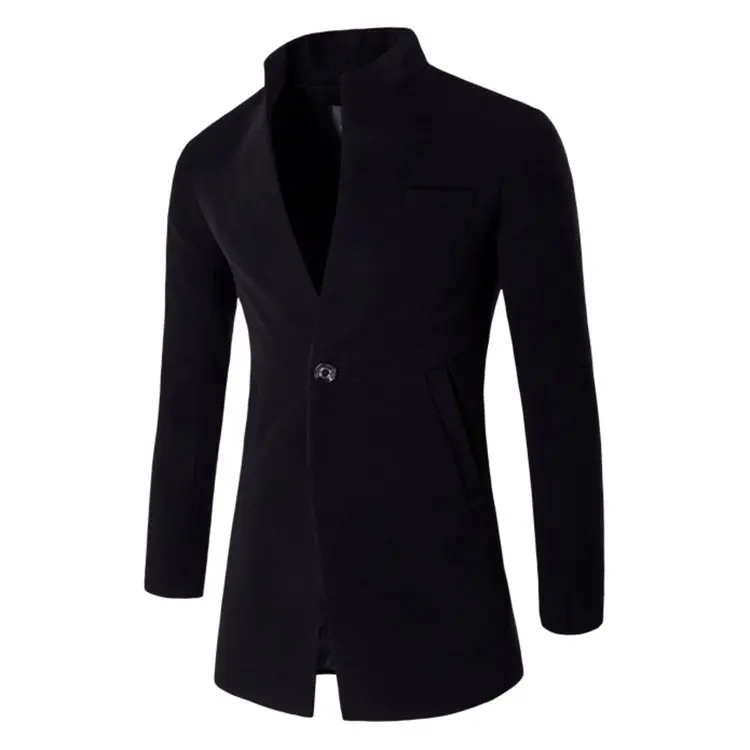 Мужские брендовые зимние куртки, Мужская модная одежда, кофта-Тренч, тонкий кардиган с длинными рукавами, теплый шерстяной топ, пальто, мужская верхняя одежда