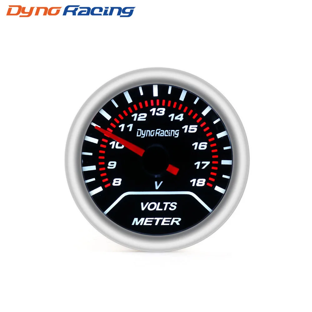 

Dynoracing Volt meter 2"(52mm) Smoke lens 8-18 volts gauge voltage gauge Car meter BX101232